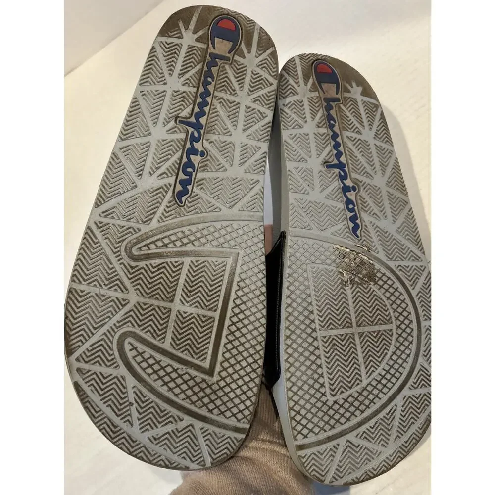 Champion Slide IPO Slides Black Gray Pink Men's SZ 8m